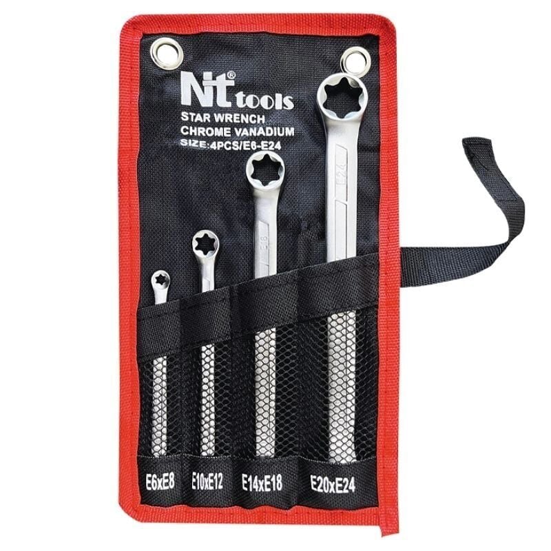 NT TOOLS 4 PARÇA E-TORX ÇİFT UÇLU ANAHTAR SETİ