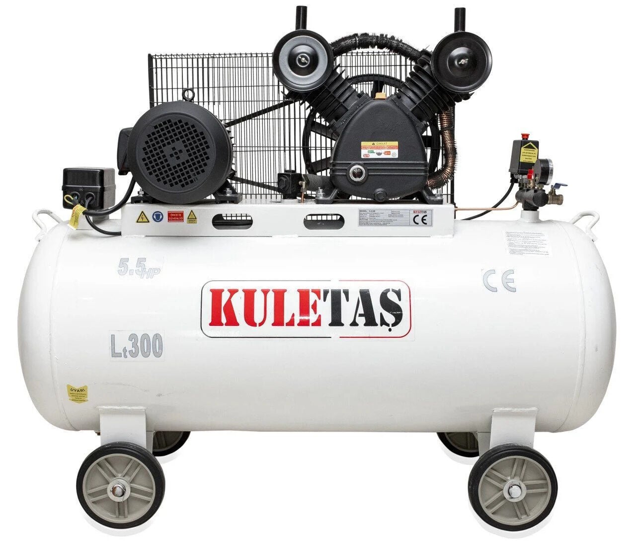KULETAŞ HAVA KOMPRESÖRÜ 300 LT 5,5 HP 380 V 8 BAR