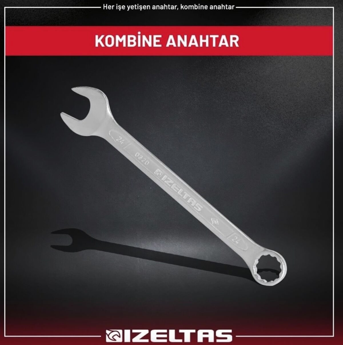 İZELTAŞ Kombine Anahtar Kısa Boy 17MM