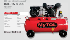 MYTOOL 200Lt Hava Kompresör 3HP 8 BAR
