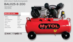 MYTOOL 200Lt Hava Kompresör 3HP 8 BAR
