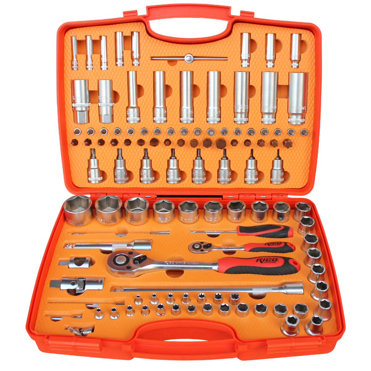RICO 110 PARÇA 1/2'' - 1/4'' 6 KÖŞE LOKMA TAKIMI