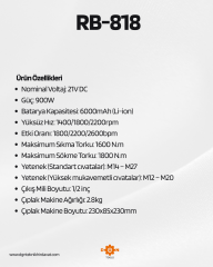 ARM 1/2 ŞARJLI SOMUN SÖKME MAKİNESİ 21V 1800 NM