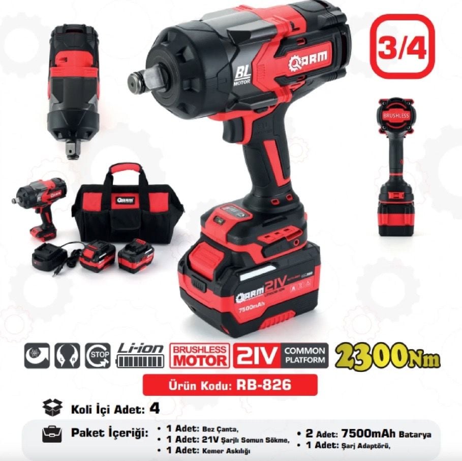 ARM Şarjlı Somun Sökme 3/4 2300 NM 21V