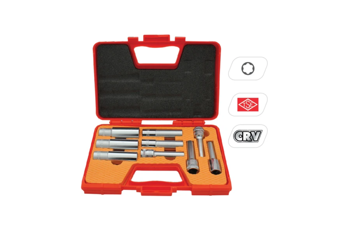 RİCO 9 PARÇA 1/2” İÇ TORX E LOKMA SETİ UZUN