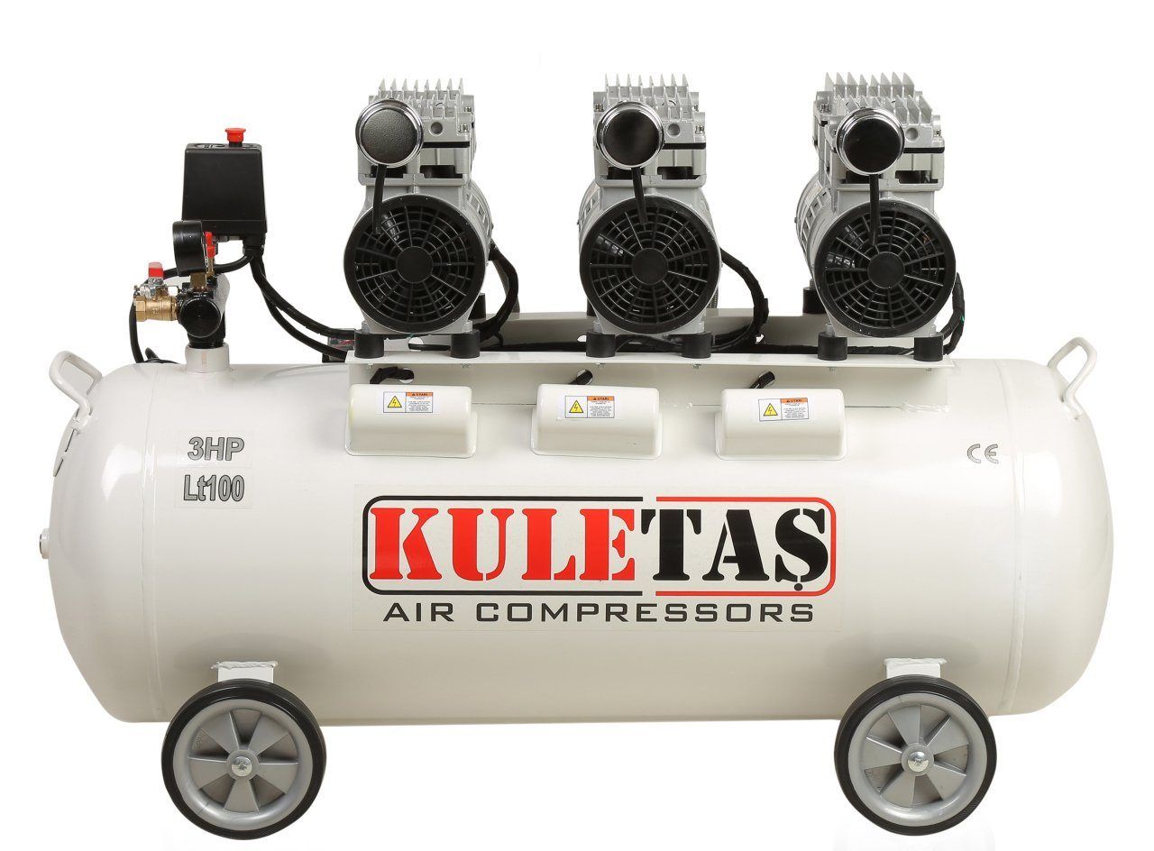 KULETAŞ SESSİZ YAĞSIZ KOMPRESÖR 100 LT 3 HP