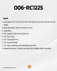 RİCO 25 PARÇA 1/2'' 12 KÖŞE LOKMA SETİ