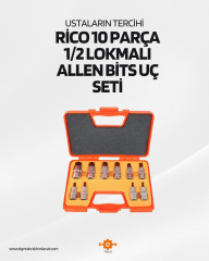 RİCO 10 PARÇA 1/2 LOKMALI ALLEN BİTS UÇ SETİ