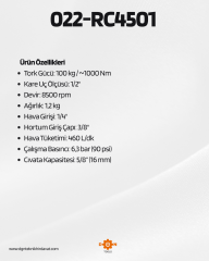 RİCO 1/2 PROF ULTRA MİNİ HAVALI SOMUN SIKMA 100 KG