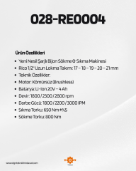 RİCO 1/2 ŞARJLI PRO SOMUN SIKMA 20 V 650 NM