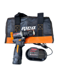 Rico Darbeli Şarjlı Matkap Çelik Mandren Çift Akü 50 Nm 16V