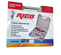 RİCO 1/4 HAVALI TAŞLAMA SETİ 10 PARÇA