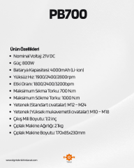 Arm Şarjlı Somun Sökme 21V 1000 NM