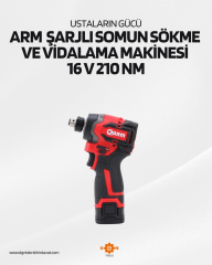 ARM 16 V 210 NM ŞARJLI SOMUN SÖKME VE VİDALAMA MAKİNESİ