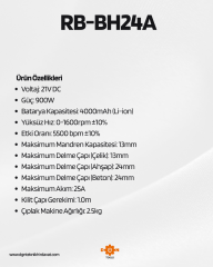 ARM RB-BH24A 21V 900W Kömürsüz Darbeli Kırıcı Delici
