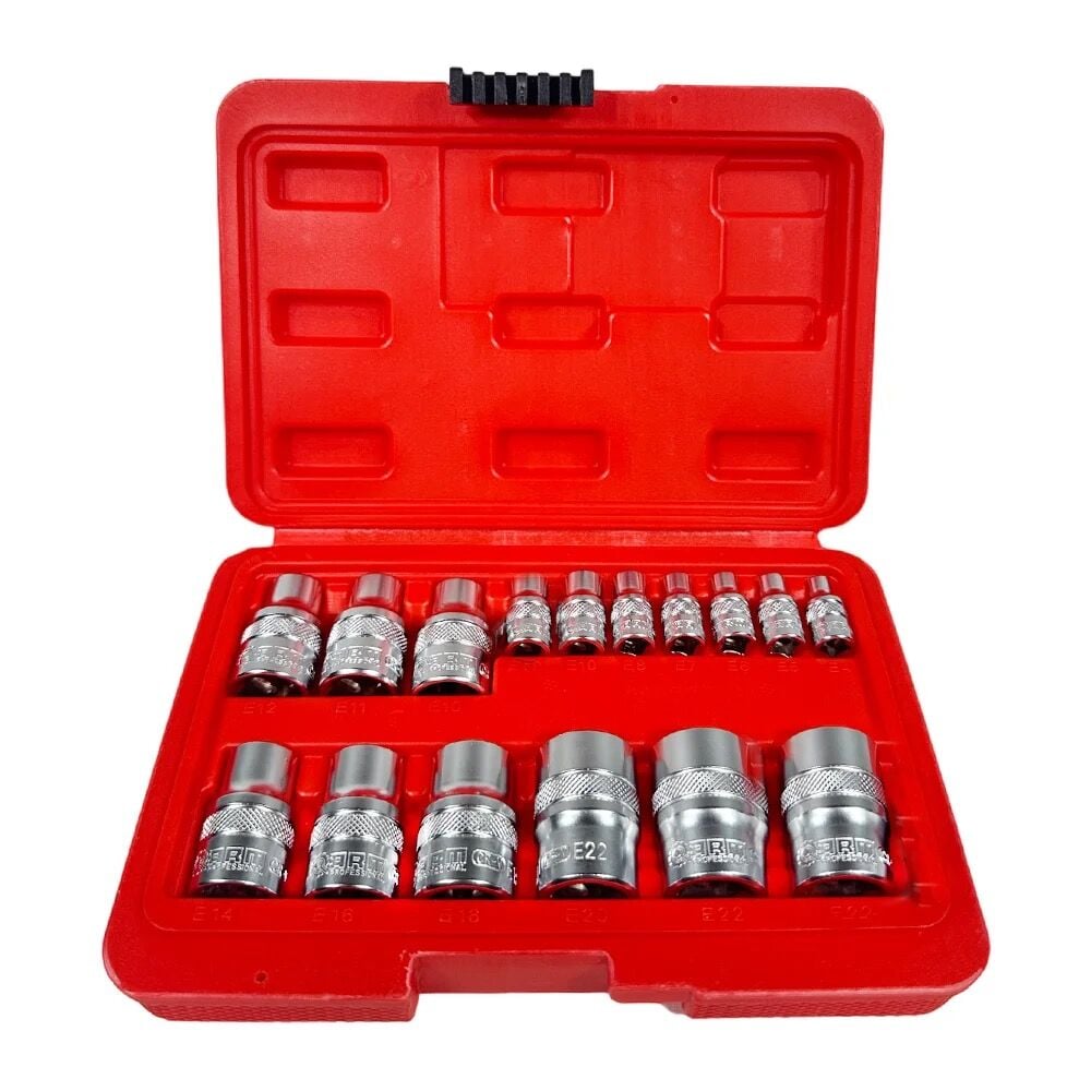 ARM PROFESSİONAL 16 Parça E-İç Torx Lokma Seti 1/2″ ve 1/4″ Drive ile Profesyonel Torx