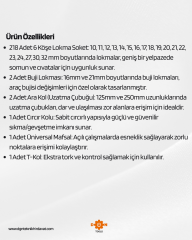 ARM PROFESSİONAL 25 Parça 1/2″ 6 Köşe Sabit Cırcırlı Lokma Takımı