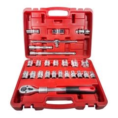 ARM PROFESSİONAL 25 Parça 1/2″ 6 Köşe Uzatmalı Cırcırlı Lokma Takımı