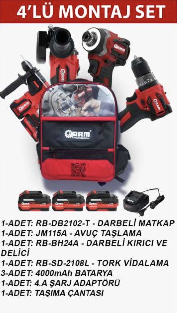 ARM PROFESSİONAL 4'LÜ MONTAJ SET