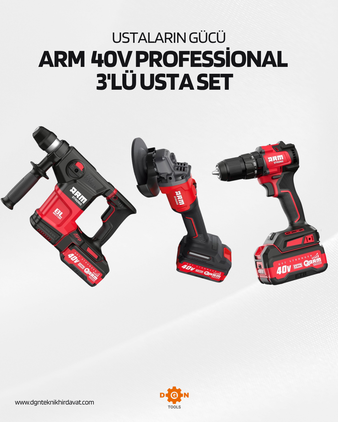 ARM  40V PROFESSİONAL 3'LÜ USTA SET