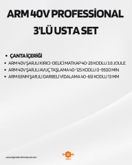 ARM  40V PROFESSİONAL 3'LÜ USTA SET