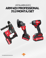 ARM 40V PROFESSİONAL 3'LÜ MONTAJ SET