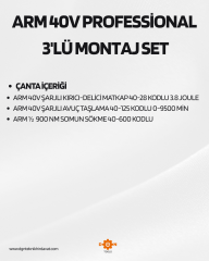 ARM 40V PROFESSİONAL 3'LÜ MONTAJ SET