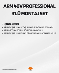 ARM 40V PROFESSİONAL 3'LÜ MONTAJ SET