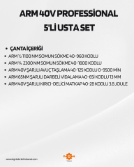ARM 40V PROFESSİONAL 5'Lİ USTA SET