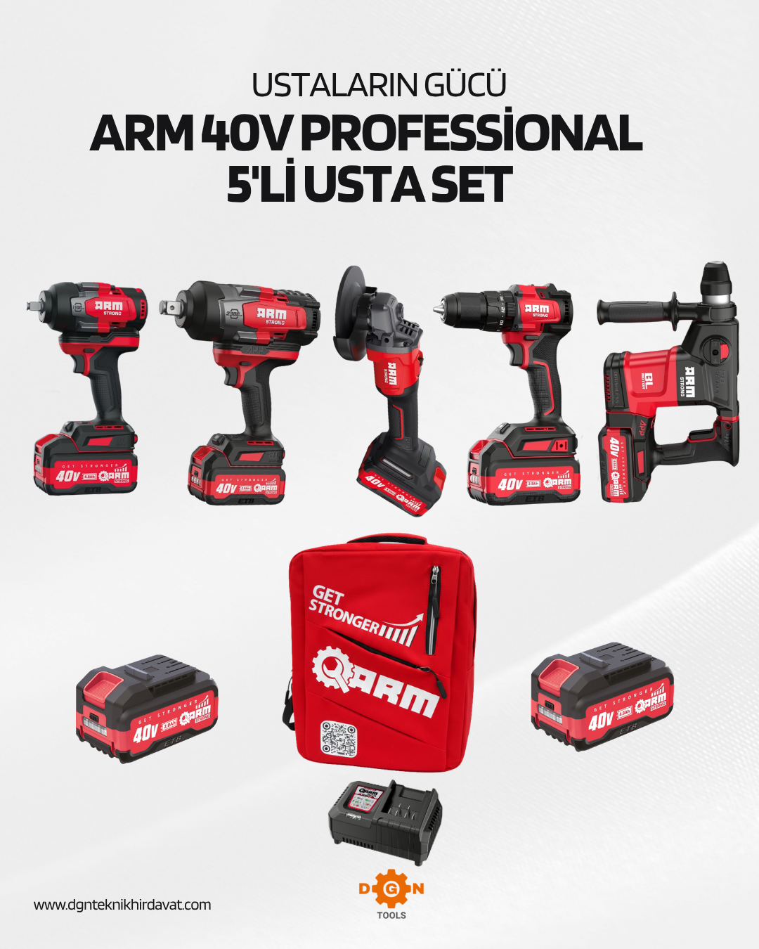 ARM 40V PROFESSİONAL 5'Lİ USTA SET